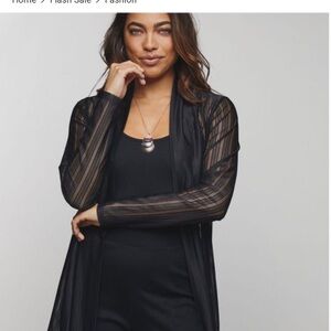 Elegant Black Sheer Wrap